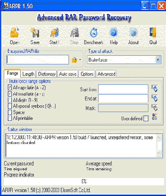 Advanced RAR Password Recovery